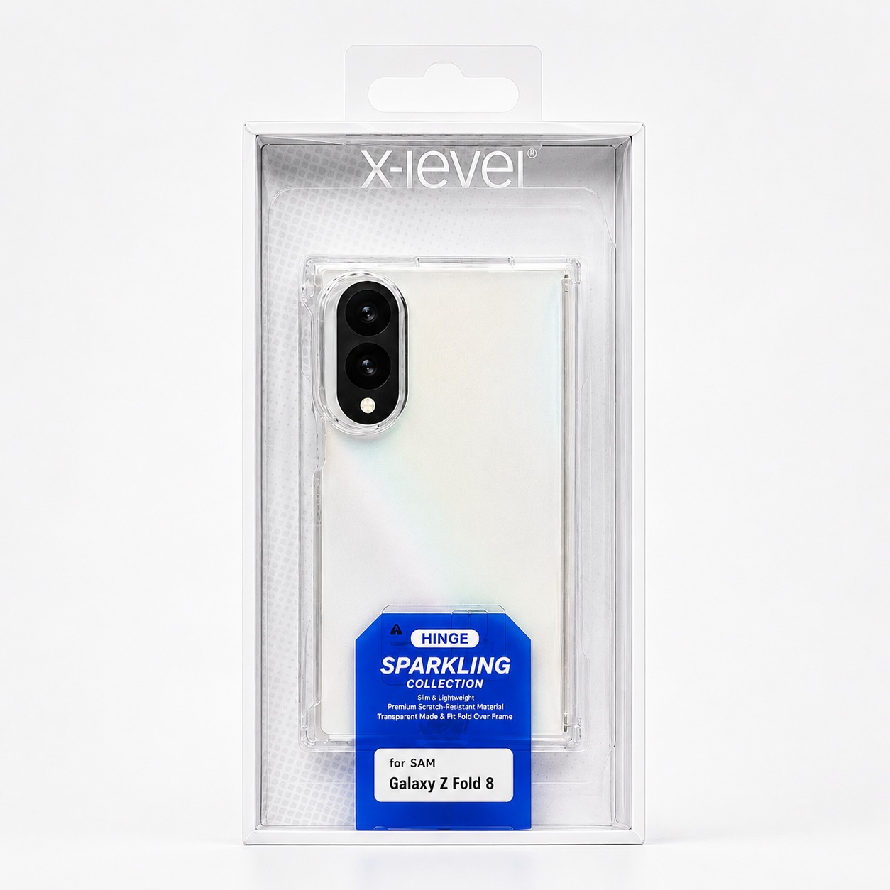 WhatsApp Image 2026-08-08 at 12.34.48 AM Samsung Galaxy Z Fold 8 / Fold 8 Ultra X-Level Hinge Sparkling Collection Slim Clear Case (With Hinge, Front Frame Not Included) - Image 1