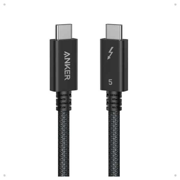 Anker Prime Thunderbolt 5 (80Gbps, 240W) High-Speed USB-C to USB-C Data Transfer and Charging Cable, Supports 8K Dual Display 1M - Black