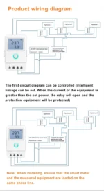 Smart Wi-Fi Energy Meter Bidirectional 3 Channel Export and Import Power with LCD - Image 5