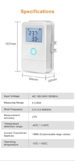 Smart Wi-Fi Energy Meter Bidirectional 3 Channel Export and Import Power with LCD - Image 4