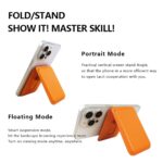 Magnetic Card Holder for Magsafe Multifunctional Leather Wallet Card Storage Pouch with Hide Stand - Image 4