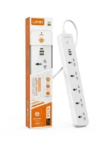 LDNIO SC5319 Multi Socket Extension Lead with 5 AC 3 USB Power Socket Plug Extender 2M - White - Image 2