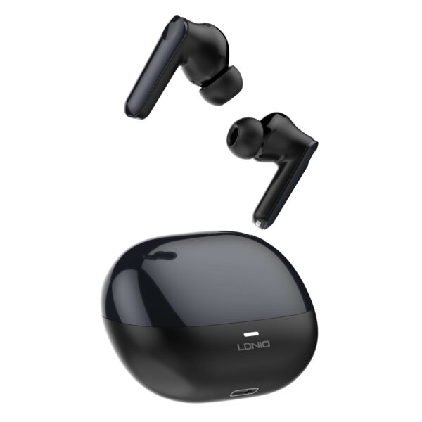 LDNIO T06 Wireless Earbuds Bluetooth Music Headset Low Latency Gaming Earphone Touch Control Stereo Channel Bluetooth 5.3 Long battery life - Black
