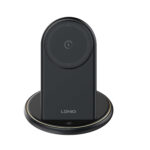 LDNIO WL02 5 IN 1 Desktop Wireless Charging Station Magnetic Stand + LED Night Light Fast Charger - Black - Image 3