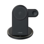 LDNIO WL02 5 IN 1 Desktop Wireless Charging Station Magnetic Stand + LED Night Light Fast Charger - Black - Image 2