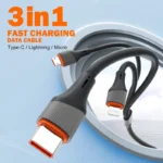 Ldnio LC96u 3in1 Fast Charging Cable 1.2m - Grey - Image 6