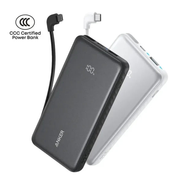 Anker Zolo Powerbank 22.5W Fast Charging Power Bank with Built-in USB-C Cable