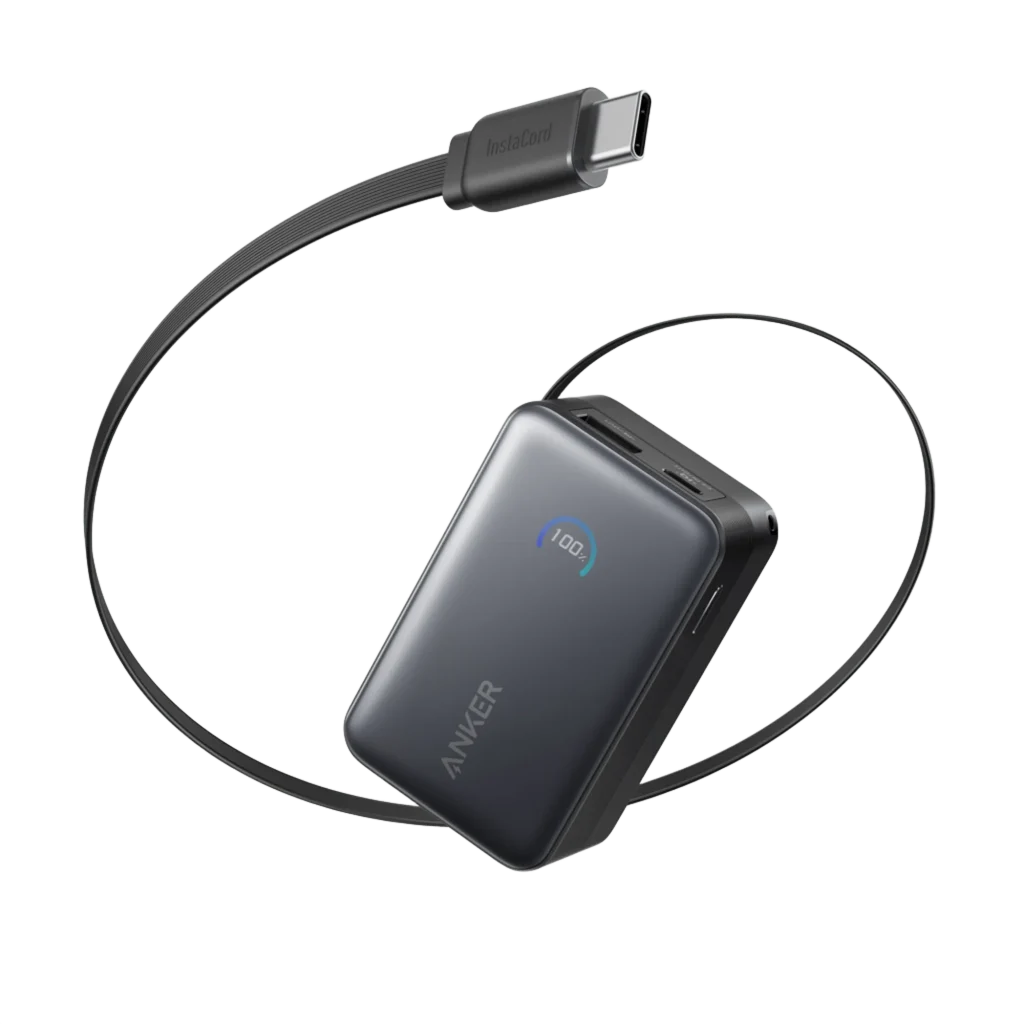 A1638011_Richimage_TD01_US-1024x1024 Anker Nano 10000mAh Power Bank, 45W, Built-in Retractable USB-C Cable - Black - Image 1