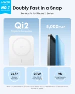 Anker Nano 15W Qi2 5K, Ultra-Thin Magnetic 5,000mAh Power Bank - Image 3