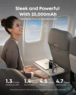 Anker Laptop Power Bank (25K, 165W, Built-in Retractable Cable) Charging Station - Silver - Image 6