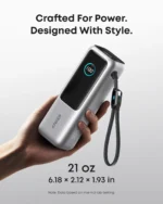 Anker Laptop Power Bank (25K, 165W, Built-in Retractable Cable) Charging Station - Silver - Image 3