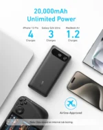 Anker 611 Built-in C Cable 87W Power Bank 20000mAh - Black - Image 4