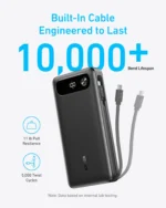 Anker 611 Built-in C Cable 87W Power Bank 20000mAh - Black - Image 3