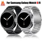 40mm/44mm/46mm Stainless Steel Luxury Metal Chain Strap For Samsung Galaxy Watch 9 / Watch 8 / Watch 8 Classic