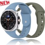 40mm/44mm/46mm Sport Silicone Strap For Samsung Galaxy Watch 9 / Watch 8 / Watch 8 Classic