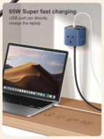 LDNIO SK3370 6 in 1 Power Socket Cube with 65W PD USB Charging Ports New Power Strip Extension Plug Socket - Image 3