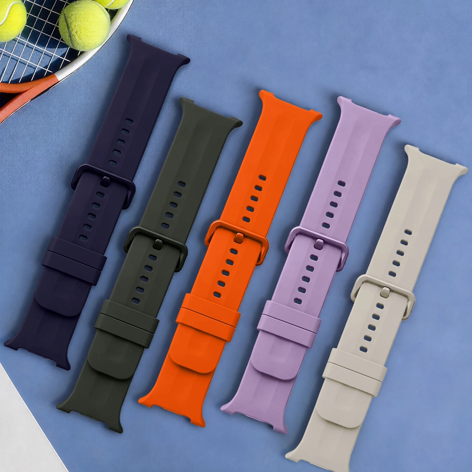 main-image-5 40mm/44mm/46mm Sport Band Silicone Correa Strap For Samsung Galaxy Watch 9 / Watch 8 / Watch 8 Classic - Image 1