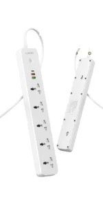 LDNIO SC5319 Multi Socket Extension Lead with 5 AC 3 USB Power Socket Plug Extender 2M - White - Image 4
