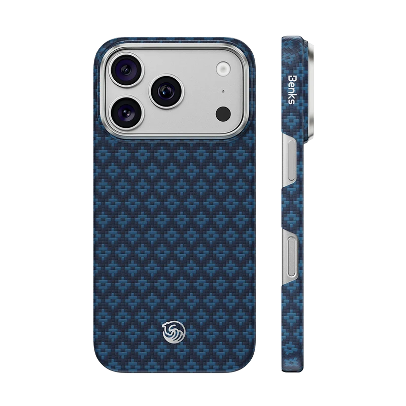 iPhone 18 Pro Max Benks Armor Grid Air Beyond MagSafe Slim Case built with Kevlar - Blue - Image 1