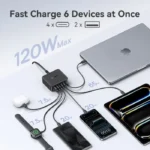 Baseus EnerFill FH21 Desktop Charging Station 4C+2U 120W US - Black - Image 5