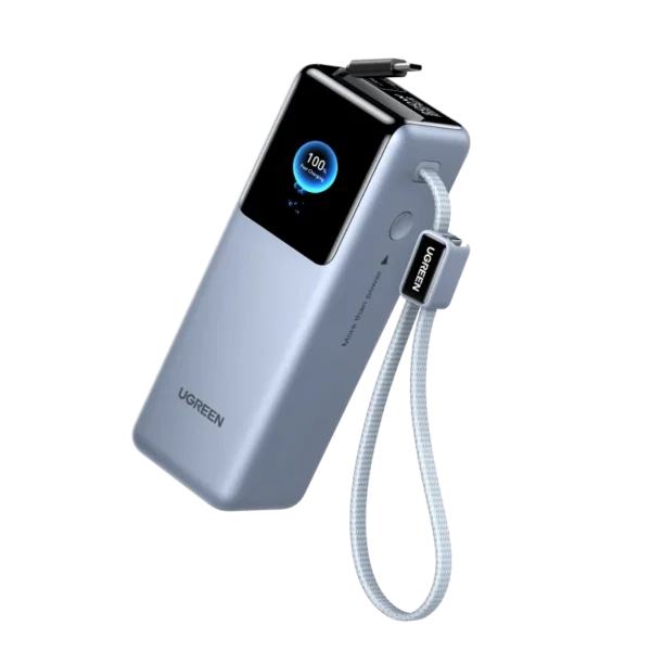 Ugreen 200W 25000mAh Fast Charging Digital Display Power Bank with Built-in Cable
