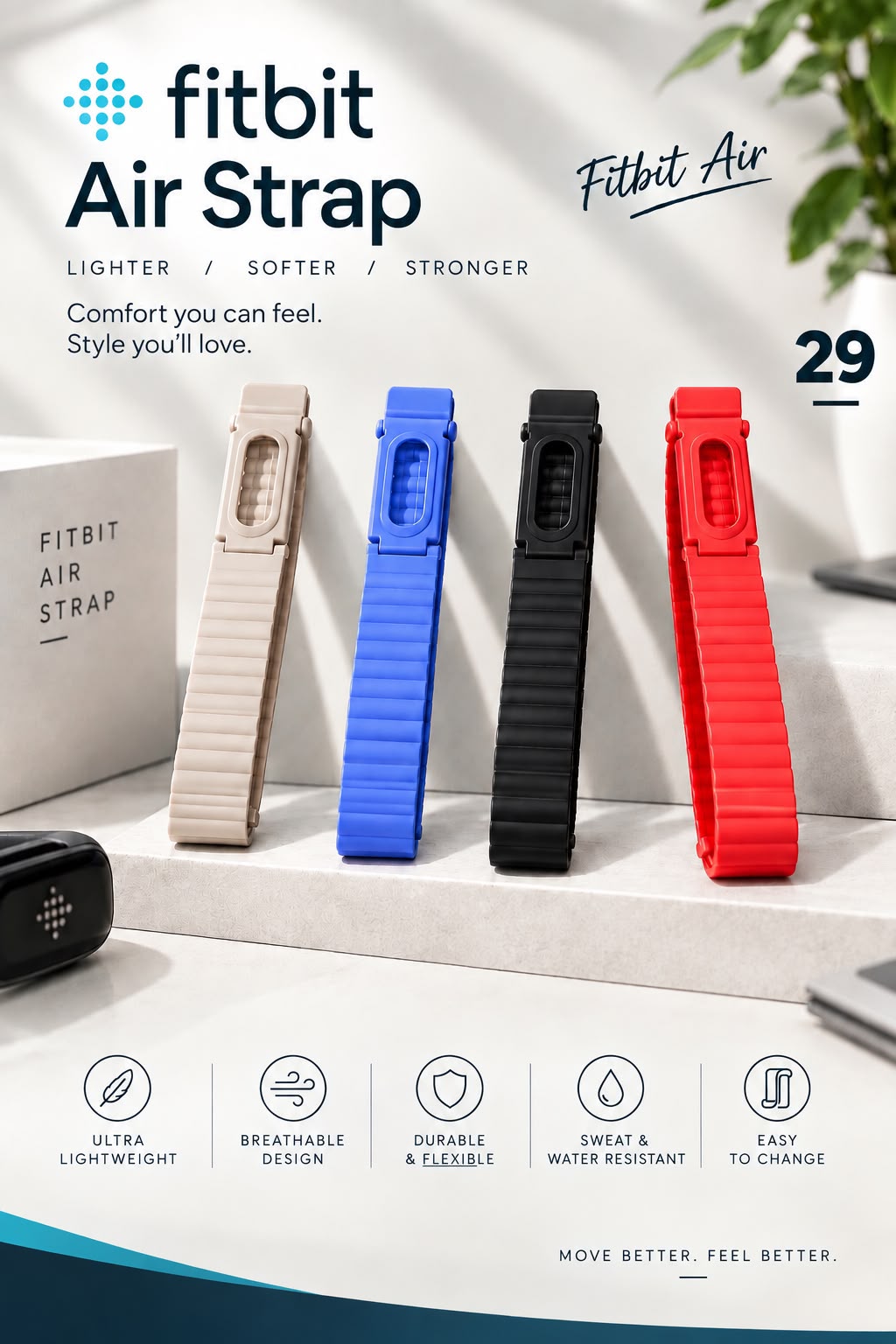 WhatsApp Image 2026-09-24 at 12.37.30 PM Silicone Watch Strap for Google Fitbit Air Comfortable Replacement Wristband - Image 1