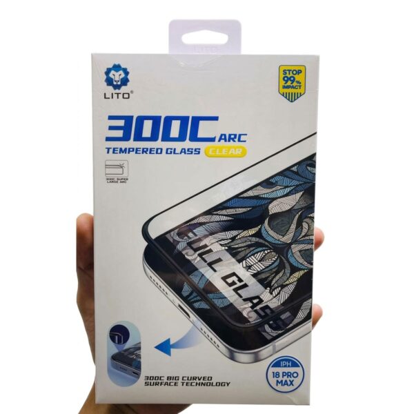 iPhone 18 Pro Max Lito 300C ARC Tempered Glass Screen Protector - Clear