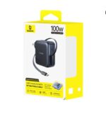 Baseus EnerCore CJ11 100W Fast Charger with Retractable Cable 2C+U - Black - Image 10