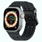 Ocean Dual-Row Hole Silicone Watch Strap for Apple Watch Ultra / Ultra 2 42mm(Old)/44mm/45mm/46mm - Image 2