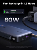 Ugreen 145W 20,000mAh Power Bank with Built-in Cable - Grey - Image 6