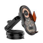 LDNIO MA30 15W Wireless Charging Car Mount - Black - Image 2