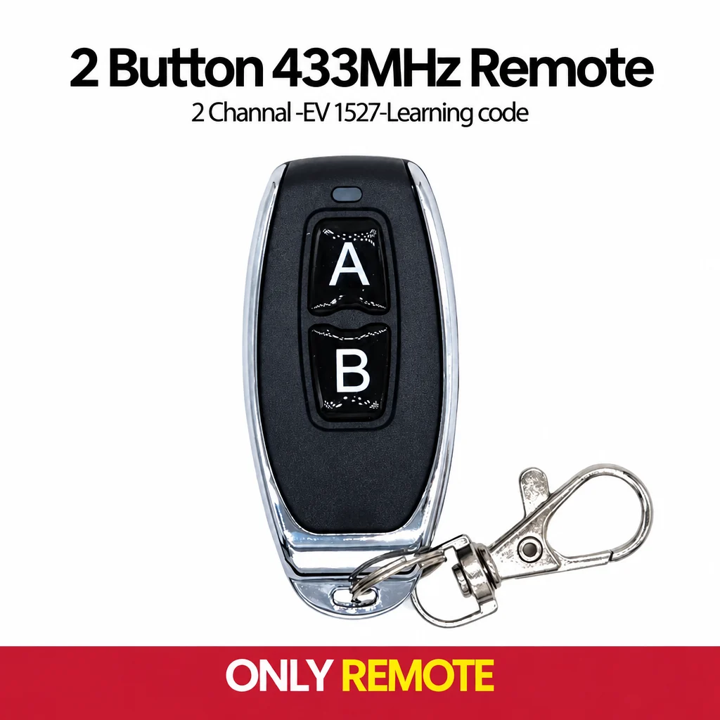 remote-image-1-on-white-square Switchora 2 Button - 2 Channal RF 433 Mhz White Remote Control for EV1527 Learning code - Image 1