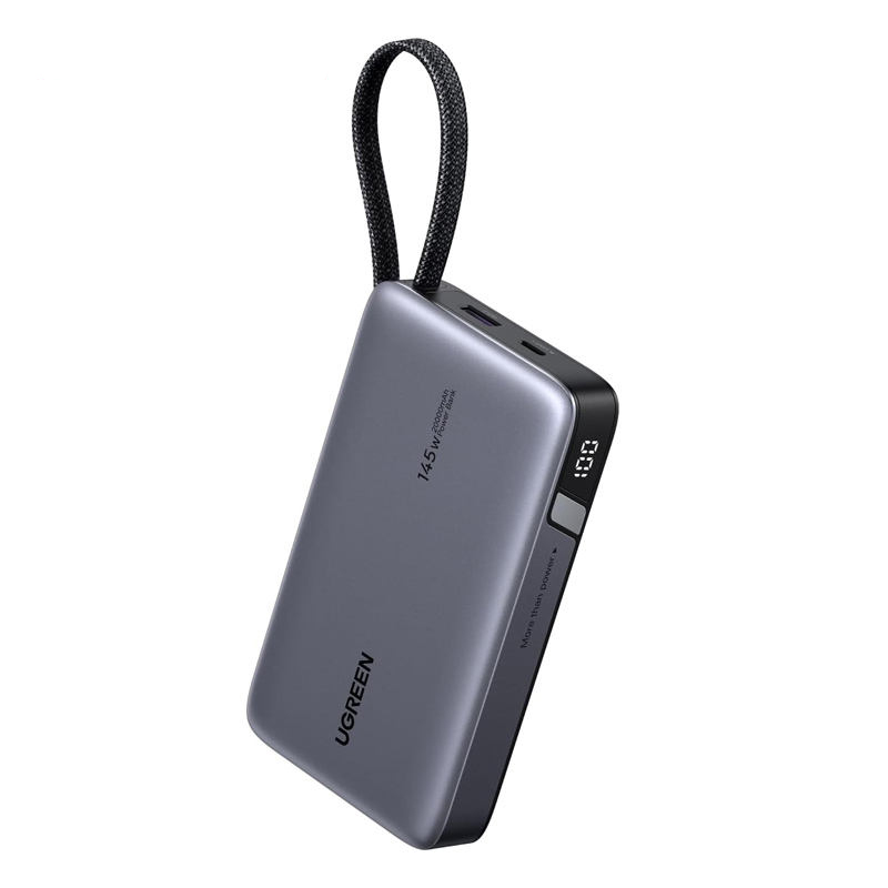 variant-image-color-gray-1 Ugreen 145W 20,000mAh Power Bank with Built-in Cable - Grey - Image 1